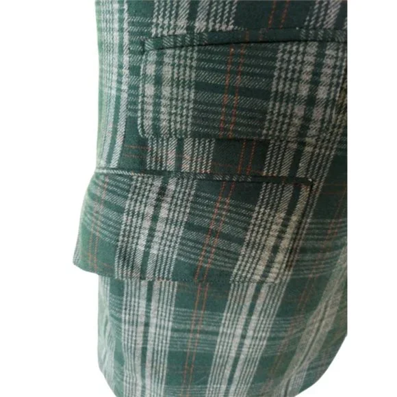 VTG BOTANY 500 Men's Green Plaid Sport Coat Jacket Size 40 Regular - Picture 10 of 11